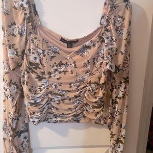 Almost Famous Top Sheer/Long Sleeve